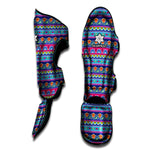 Boho Indian Lotus Pattern Print Muay Thai Shin Guard