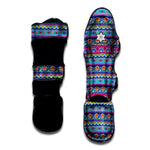 Boho Indian Lotus Pattern Print Muay Thai Shin Guard