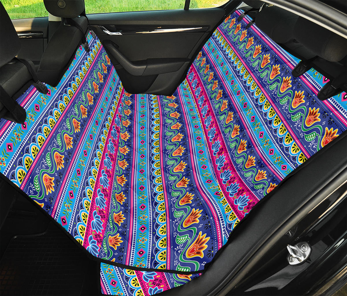 Boho Indian Lotus Pattern Print Pet Car Back Seat Cover