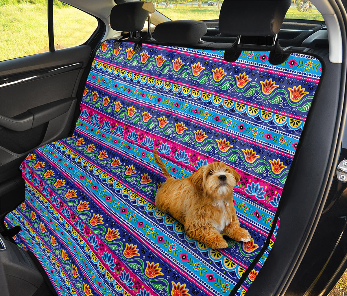 Boho Indian Lotus Pattern Print Pet Car Back Seat Cover