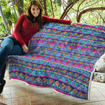 Boho Indian Lotus Pattern Print Quilt