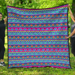 Boho Indian Lotus Pattern Print Quilt