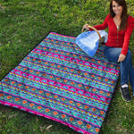 Boho Indian Lotus Pattern Print Quilt