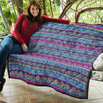 Boho Indian Lotus Pattern Print Quilt