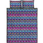 Boho Indian Lotus Pattern Print Quilt Bed Set