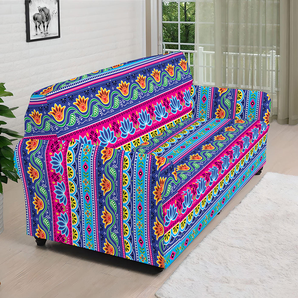 Boho Indian Lotus Pattern Print Sofa Cover