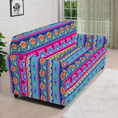 Boho Indian Lotus Pattern Print Sofa Cover