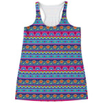 Boho Indian Lotus Pattern Print Women's Racerback Tank Top