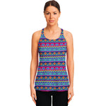 Boho Indian Lotus Pattern Print Women's Racerback Tank Top