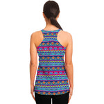 Boho Indian Lotus Pattern Print Women's Racerback Tank Top