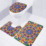 Boho Kaleidoscope Print 3 Piece Bath Mat Set