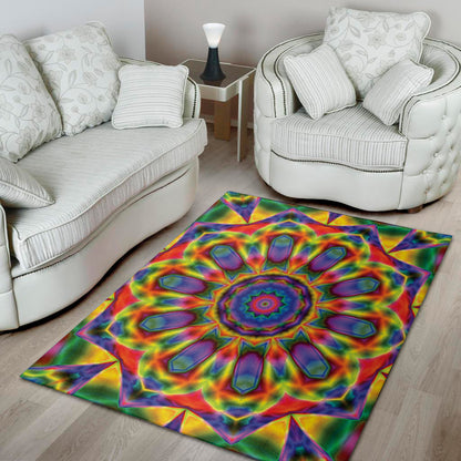 Boho Kaleidoscope Print Area Rug