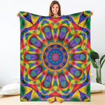 Boho Kaleidoscope Print Blanket