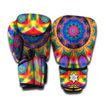 Boho Kaleidoscope Print Boxing Gloves