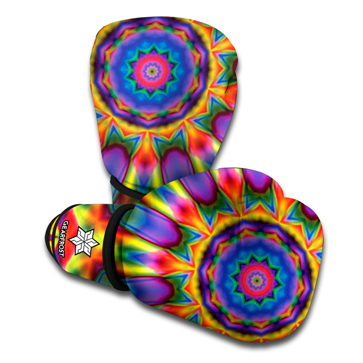 Boho Kaleidoscope Print Boxing Gloves