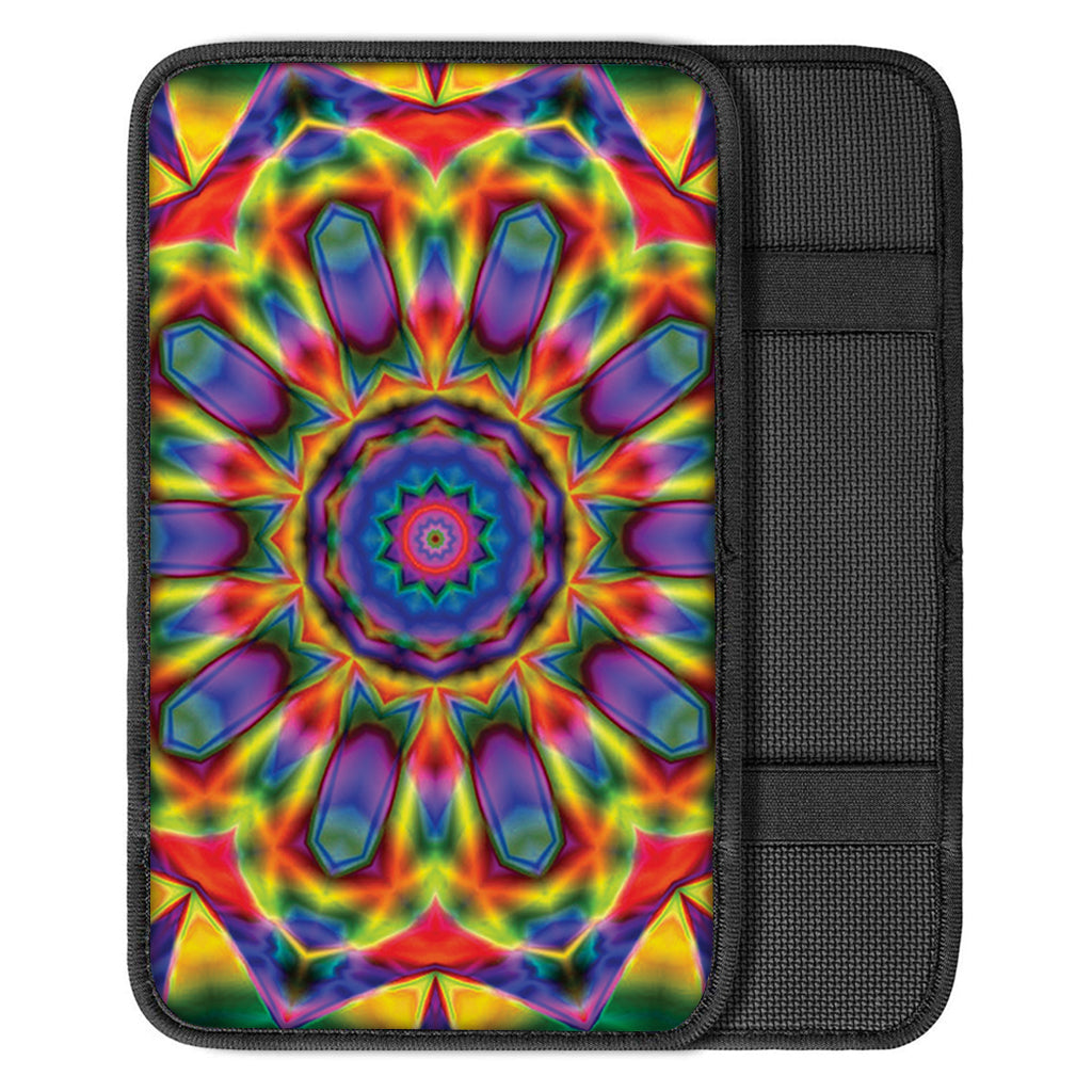 Boho Kaleidoscope Print Car Center Console Cover