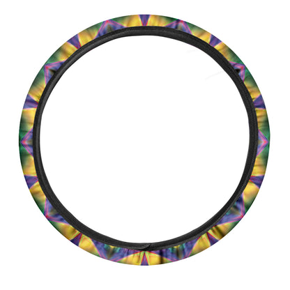 Boho Kaleidoscope Print Car Steering Wheel Cover