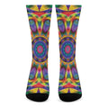 Boho Kaleidoscope Print Crew Socks