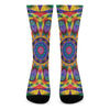 Boho Kaleidoscope Print Crew Socks