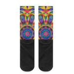 Boho Kaleidoscope Print Crew Socks