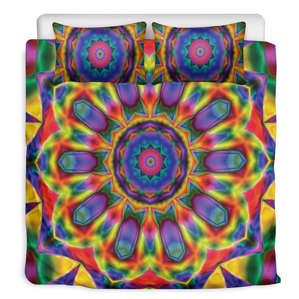 Boho Kaleidoscope Print Duvet Cover Bedding Set