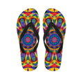 Boho Kaleidoscope Print Flip Flops