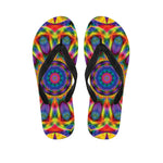 Boho Kaleidoscope Print Flip Flops