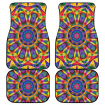 Boho Kaleidoscope Print Front and Back Car Floor Mats