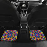 Boho Kaleidoscope Print Front and Back Car Floor Mats