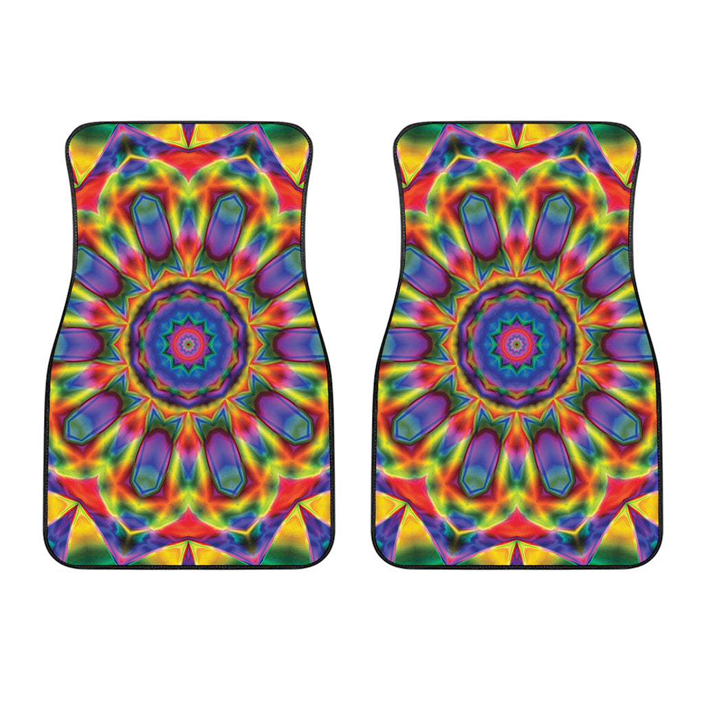 Boho Kaleidoscope Print Front Car Floor Mats