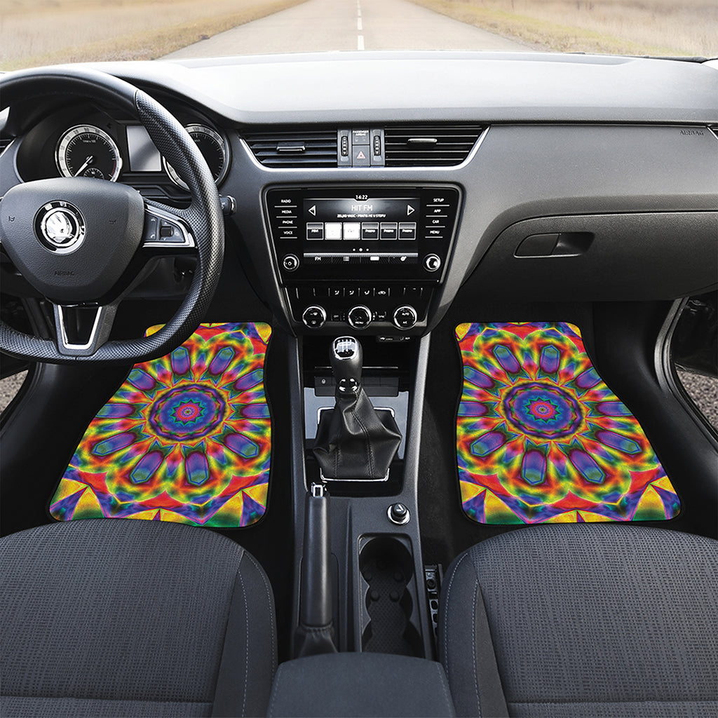 Boho Kaleidoscope Print Front Car Floor Mats