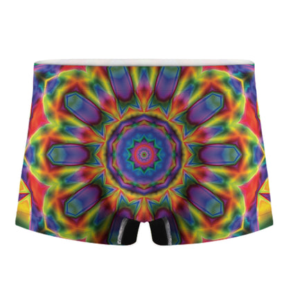 Boho Kaleidoscope Print Men's Boxer Briefs