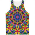 Boho Kaleidoscope Print Men's Tank Top