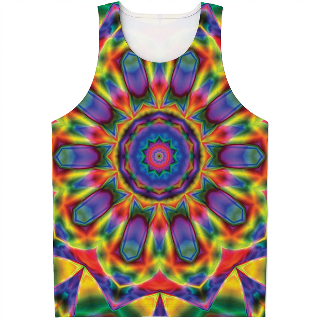Boho Kaleidoscope Print Men's Tank Top