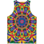 Boho Kaleidoscope Print Men's Tank Top