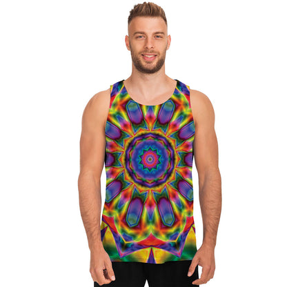 Boho Kaleidoscope Print Men's Tank Top