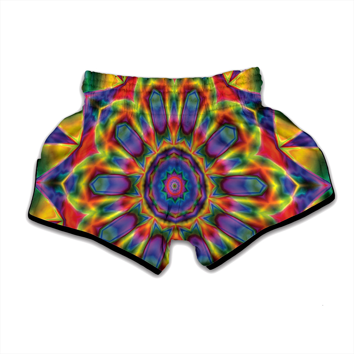 Boho Kaleidoscope Print Muay Thai Boxing Shorts