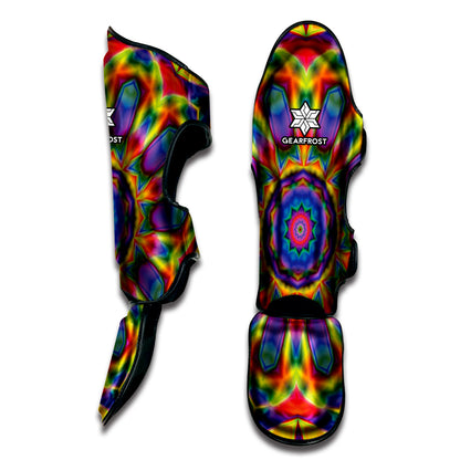 Boho Kaleidoscope Print Muay Thai Shin Guard