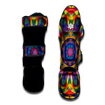 Boho Kaleidoscope Print Muay Thai Shin Guard