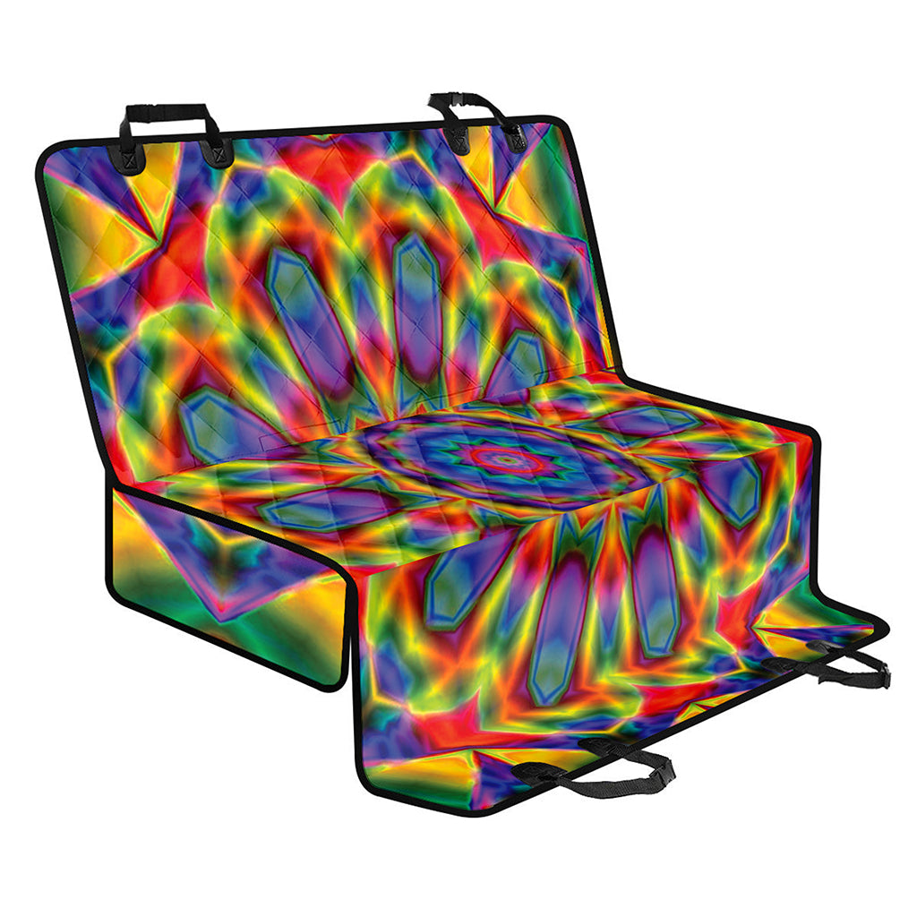 Boho Kaleidoscope Print Pet Car Back Seat Cover