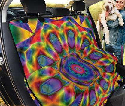 Boho Kaleidoscope Print Pet Car Back Seat Cover