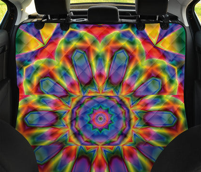 Boho Kaleidoscope Print Pet Car Back Seat Cover