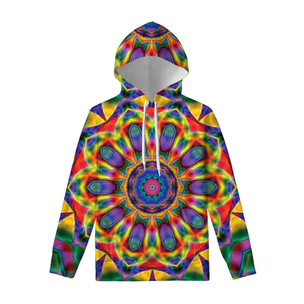 Boho Kaleidoscope Print Pullover Hoodie