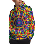 Boho Kaleidoscope Print Pullover Hoodie