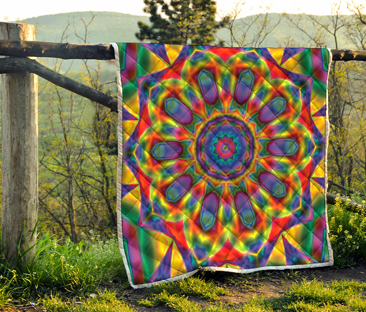 Boho Kaleidoscope Print Quilt