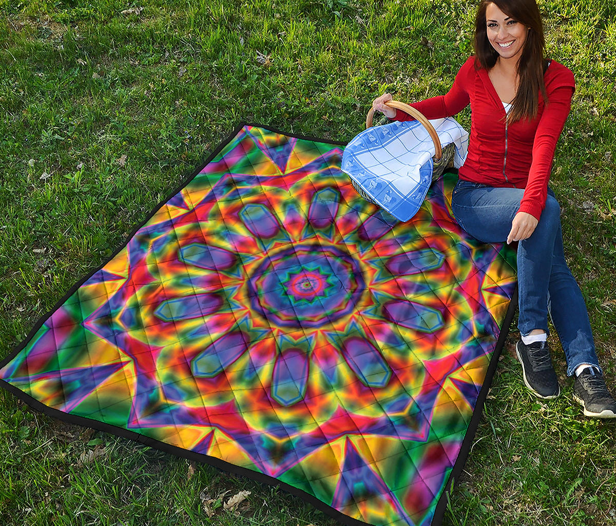 Boho Kaleidoscope Print Quilt