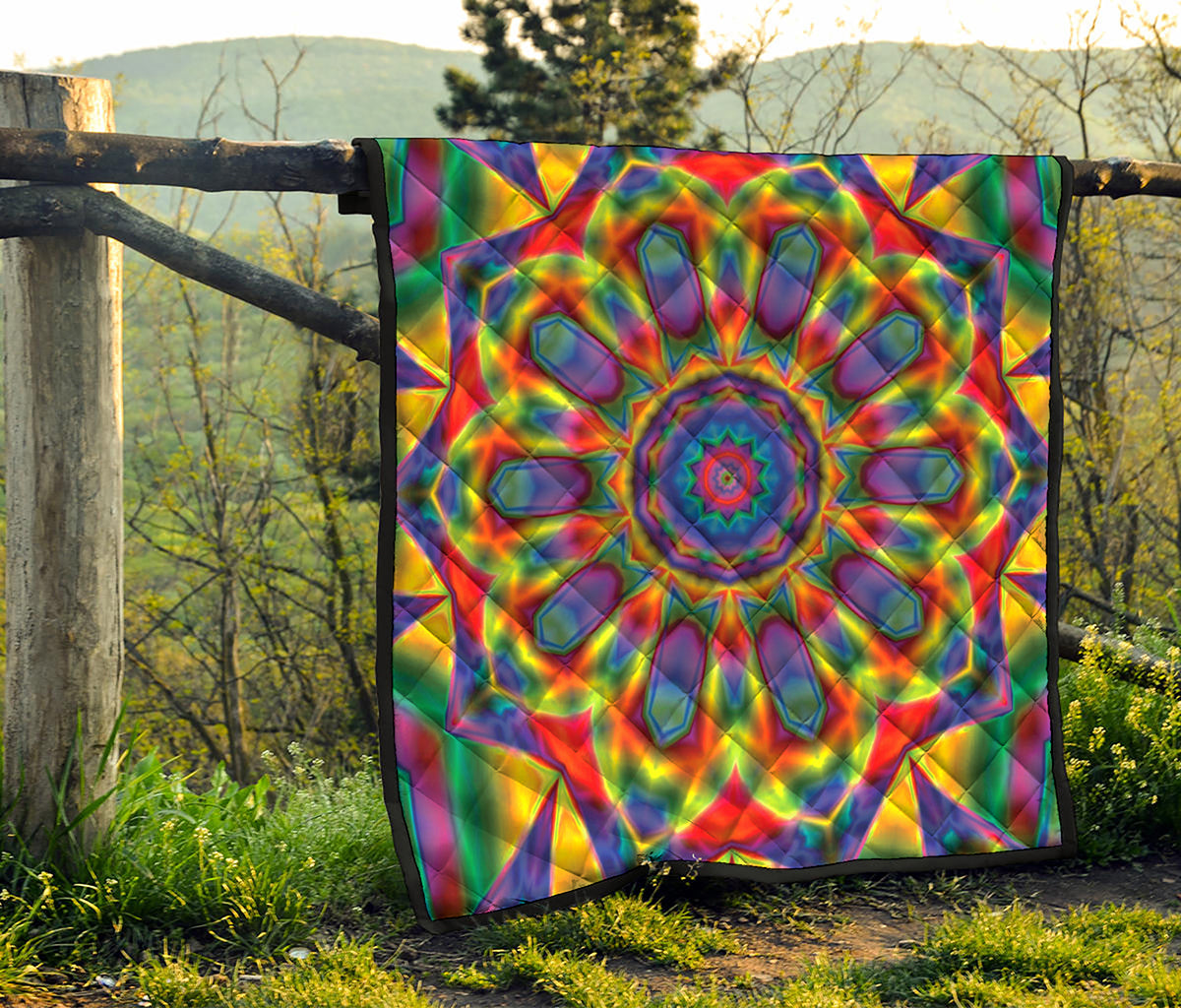 Boho Kaleidoscope Print Quilt