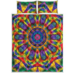 Boho Kaleidoscope Print Quilt Bed Set
