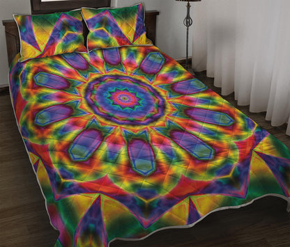 Boho Kaleidoscope Print Quilt Bed Set