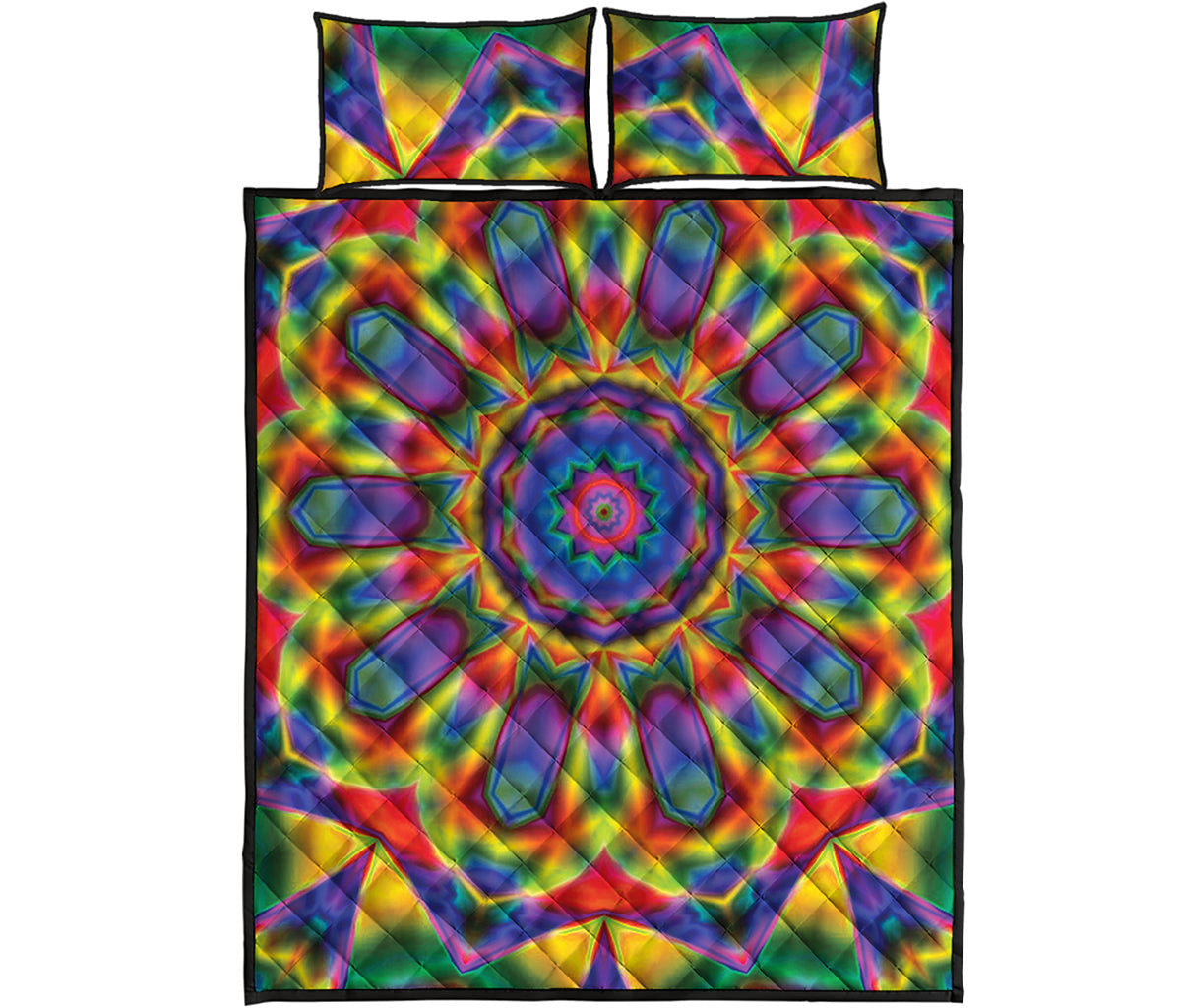 Boho Kaleidoscope Print Quilt Bed Set